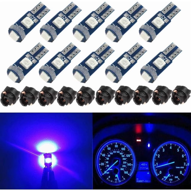 T5 PC74 BA9S Replacement Dash Dashboard Lights Instrument Panel Cluster LEDS Lamps