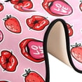 thumbnail image 6 of SKYSONIC 2'X6' Valentine Sexy Red Lips Runner Rug with Rubber Backing, Strawberry Kiss Non Slip Entryway Rug Runner Washable Soft Area Rug Carpet for Hallway Bedroom Kitchen Decor, 6 of 6