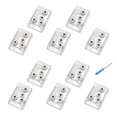 thumbnail image 1 of Connecteur d'Angle LED 10 Pcs avec Vis de Fixation 24V/5A 2P 8mm L pour Bande LED Couleur Unique COB IP20, 1 of 4