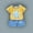 Yellow, variant on Babcutegg Summer Baby Short Shirt and Shorts Boys T-Shirt and Pants Sets Printed Tight Round Neck Athletic Outfit Set Dark Blue Size 110