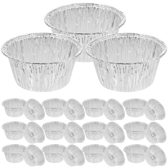 Raindrops Round Egg Tarts Tin Foil Molds 100Pcs For Baking Cakes Pies Tarts In Aluminium