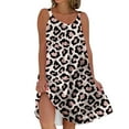 thumbnail image 3 of Vedolay Women's Summer Retro Leopard Print Sleeveless Crew Neck Casual Dresses,Brown XL, 3 of 4