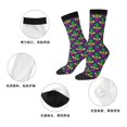 thumbnail image 5 of Honeii Mardi Gras Carnival3 Print Adult Socks,Crew Socks,Casual Calf Socks,Daily Wear Socks for Men & Women, Perfect for Sports, Casual and Everyday Use, 5 of 6
