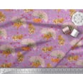 thumbnail image 2 of Soimoi Rayon Fabric Tree,Floral & Deer Animal Print Fabric by The Yard 56 Inch Wide, 2 of 3