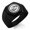 Black, variant on Stainless Steel Cosmic Element Rune Engraved Hexagon Crest Flat Top Biker Style Polished Ring