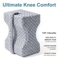 thumbnail image 2 of Almohada de rodilla UJPFEO para personas que duermen de lado, almohada para piernas, color gris, 2 of 8