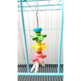 thumbnail image 3 of Flmtop Lovely Star Blocks Rope Cage Hanging Ladder Pet Supplies Parrot Bird Chew Toy Random Color, 3 of 6