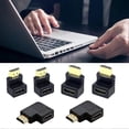 thumbnail image 3 of 6pcs Hdmi-compatible Adapter 270 90 Degree Right Angle Gold Plated 4k Hdmi-compatible Male To Hdmi-compatible Female Converter For Monitor, 3 of 5