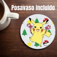 thumbnail image 4 of Mouse pad, Taza 11 Oz y Posavaso SVART diseño Pokemon Pikachu Feliz navidad MD2, 4 of 5