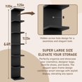 thumbnail image 3 of Estantería de pared versátil de 7 niveles negro, 3 of 7
