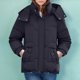thumbnail image 1 of Parkas de manga larga para mujer, chaqueta de plumón de color liso, chaqueta corta, gorro de invierno, abrigo grueso y cálido desmontable, abrigo de moda para mujer, 1 of 8