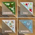 thumbnail image 3 of Everyble Personalized Hand Embroidered Corner Bookmark - Shipping from USA - 26 Letters and 4 Seasons - Felt Triangle Page Stitched Corner Handmade Bookmark (Winter - E), 3 of 3