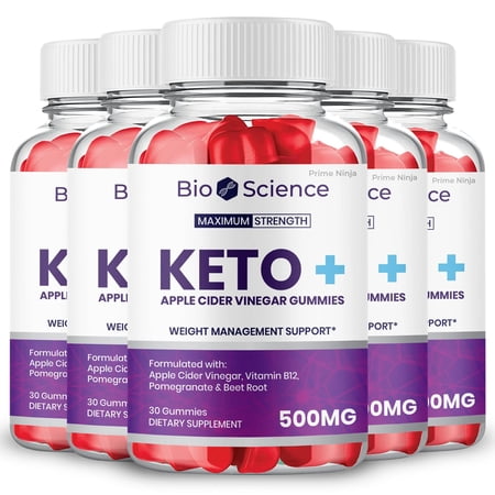 Bio Science Keto ACV Gummies, Maximum Strength, Original Powerful Formula (5 Pack)