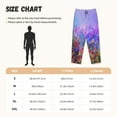 thumbnail image 4 of Lsque Colorful Purple Cosmos Flower Print Women's Pajama Pants, Lounge Pant - Comfortable Home Wear,Elastic Waistband, Stylish Design-Large, 4 of 9