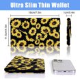 thumbnail image 3 of HAWEE Sunflower Card Hold Wallet for Women Envelope Style Slim Cash Clutch Purse 13 Card Slots 1 ID Window with Coin Pocket, 3 of 7