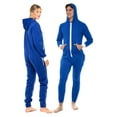 thumbnail image 3 of Notus Unisex Adult Onesie One Piece Pajama Romper Hooded Zip Sleepwear Jumpsuit for Men and Women Royal Blue XL, 3 of 6