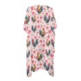thumbnail image 2 of HELLHERO Rooster Heart Pattern Bikini Coverups Casual Polyester Fashion Beach Cover Up, 2 of 6