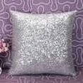 thumbnail image 2 of Panxico Pillow Case Solid Color Glitter Sequins Throw Case Cafe Home Decor Cushion Covers Silver, 2 of 3