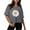 Dark Gray 1, variant on Womens Tops Plus Size Workout Crop Half Sleeve Crewneck Drop Shoulder Print T Shirts Summer Fall Casual Loose Solid Basic Tees Blouse,Dark Gray 1,3XL