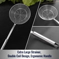 thumbnail image 3 of Solid Stainless Steel Spider Strainer Skimmer Ladle, Kitchen Utensils Wire Strainer Pasta Strainer Spoon, 3 of 10