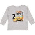 thumbnail image 3 of Inktastic Two and Digging It Bulldozer 2nd Birthday Boys or Girls Long Sleeve Toddler T-Shirt, 3 of 5