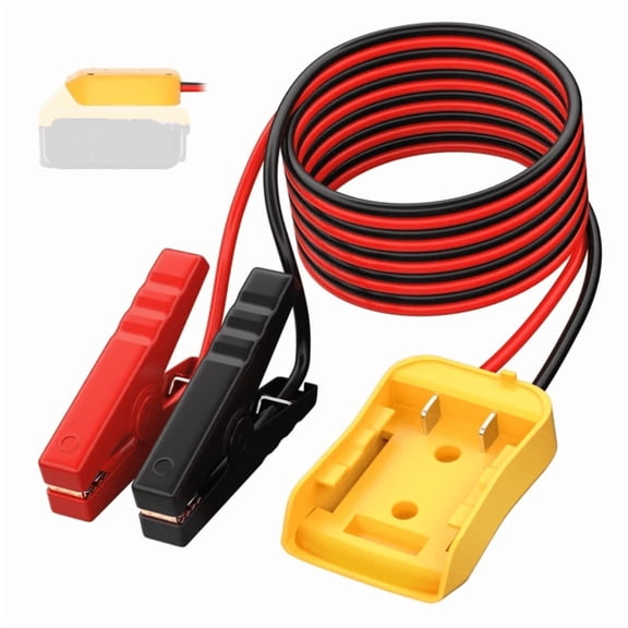 6FT Jump Starter 12AWG Jumper Cables Charger Adapter for Dewalt 18V 20V Battery