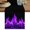 Purple, Black, Indigo, variant on Abstract Green Flame Short Table Runner 36 Inches Long,Flickering Fire Pattern Black Cotton Linen Table Runners Dresser Scarves,Fabric Tabletop Scarf Furniture Cover for Home Dinner Party 13"x36"