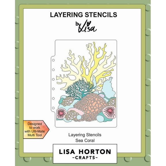 Lisa Horton Crafts Layering Stencils 5"X7"-Sea Coral