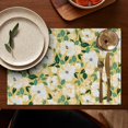thumbnail image 4 of Pioneer Flower Floral Print Pattern Summer Placemats Table Placemats Set Of 6-Linen Kitchen Washable Placemats Table Mats 12x18 Inch Non-Slip Heat Resistant, 4 of 5
