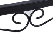 Wisfor 3 Tier Corner Plant Stand Metal Flower Display Rack for Indoor Outdoor,Sleek Black,23 Height