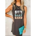 thumbnail image 2 of Sun Salt Sand Coconut Tree Sleeveless Mini Dress Casual Sleeveless Summer Beach Vacation Women Workout Mini Dress, 2 of 5