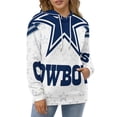 thumbnail image 4 of Football Cowboys 3D Print Hoodie Men Women Autumn Thin Pullover Sweatshirt Vintage Streetwear Tops, 4 of 6