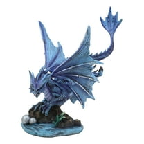 Ebros Adult Mother Water Dragon Wyrmling Collectible Statue 10.25" Long Figurine