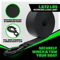 thumbnail image 3 of Rhino USA Boat Trailer Winch Strap (2 in x 20 Foot) - 5,016 lb Maximum Break Strength (7.25 in), 3 of 7