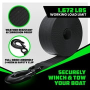 Rhino USA Boat Trailer Winch Strap (2 in x 20 Foot) - 5,016 lb Maximum Break Strength (7.25 in)
