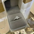 thumbnail image 2 of solitaire jewels 1.3CT Oval Moissanite 3 Stone Engagement Ring For Women, 10K White Gold, 2 of 5