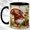 Black, variant on Mushroom Gnome Coffee Mug, Ladybug Garden Mug, Ceramic 11 oz