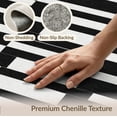 thumbnail image 6 of ODIKA 5'x7' Washable Area Rug Non-Slip, Low Pile, Stain Resistant Stripe Minimalist Sleek Horizontal Stripes Balanced Layering for Guest Room, Lounge, Apartment, 6 of 7