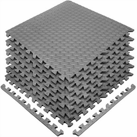 Sorbus Sivan Health and Fitness Puzzle Exercise Mat EVA (Gray)