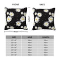 thumbnail image 6 of Wukai Daisies Flowers Premium Polyester Fleece Pillow Covers with Hidden Zipper Closure,Luxuriously Soft and Durable-12"x12", 6 of 7