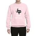 thumbnail image 2 of Wild Bobby, I Love You To Texas And Back Plaid Pop Culture Unisex Crewneck Graphic Sweatshirt, Light Pink, X-Large, 2 of 3