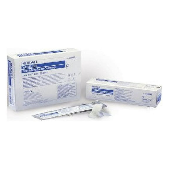 Vaseline Petrolatum Impregnated Dressing Sterile First Aid Gauze 3 x 1 yd, 72 Count