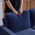 thumbnail image 3 of Ktaxon Modular Sectional Sofa with Movable Ottoman, Corduroy L-Shaped Couch with Wood Frame and Legs Navy Blue, 3 of 8