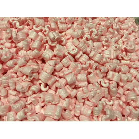 supplyhut Shipping Anti Static Loose Fill Packing Peanuts, 4 Cubic Feet, Pink, 30 Gallons