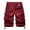 Red, variant on Odeerbi Workout Cargo Shorts for Men 2025 Casual Pure Color Outdoors Pocket Beach Work Trouser Shorts Pant Coffee