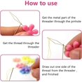thumbnail image 3 of Needle Threaders Hand Sewing Kit,DFsucces 20 Pieces Plastic Flower Head Needle Threader for Cross Stitch Embroidery, for Needle Threading Hand Machine Tool,Embroidery DIY Crafts, 3 of 7