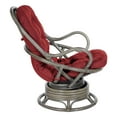 thumbnail image 4 of Office Star Products Rattan Swivel Rocker Chair Accent Chairs Red Fabric / Grey Frame Swivel Traditional, 4 of 9