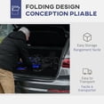 thumbnail image 3 of Déambulateur pour Aînés avec Siège, Dossier, Porte-Canne, Marchette Roulante Pliante en Aluminium avec Poignée Réglable, Sac, Bleu, 3 of 6