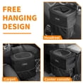 thumbnail image 5 of FOAUUH Car Trash Can with Lid and Storage Pockets, 100% Leak-Proof Car Organizer, Waterproof Car Garbage Can, Multipurpose Trash Bin for Car - Black, 5 of 6