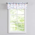 thumbnail image 4 of Purple Floral Kitchen Curtain Valance 15 Inch Length Colorful Small Flower Print on Linen Textured Sheer Bay Window Topper for Bathroom Basement Small Curtains 56" W x 15" L,1 Panel, 4 of 6